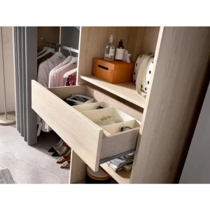 Vente-unique Dressing Extensible LAURENT – L.110/160 Cm – Coloris : Chêne Et Gris nouveau produit 13