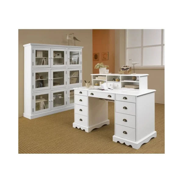 en solde Beaux Meubles Pas Chers Grand Bureau Blanc Bureau Du Notaire 3