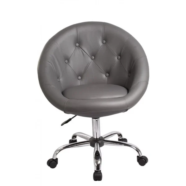 Decoshop26 Fauteuil à Roulette Cuir PU Tabouret Chaise De Bureau Gris BUR09032 online boutique 1
