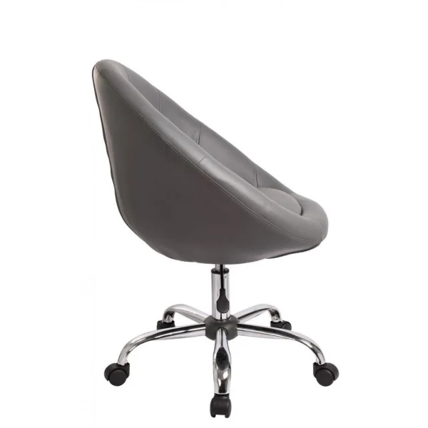 Decoshop26 Fauteuil à Roulette Cuir PU Tabouret Chaise De Bureau Gris BUR09032 online boutique 3