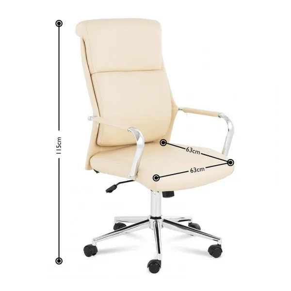 HELLOSHOP26 Fauteuil Chaise Siège De Bureau Charge Maximale 180 Kg Marron Clair 1… soldes luxe 6