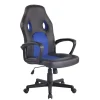 Decoshop26 Fauteuil De Bureau Design Sportif En Simili-cuir Noir Maille Bleu BUR1… boutique en ligne 7