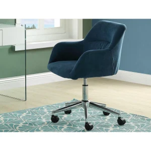 mode tendance Vente-unique Chaise De Bureau – Tissu – Bleu – Hauteur Réglable – HEKA 9