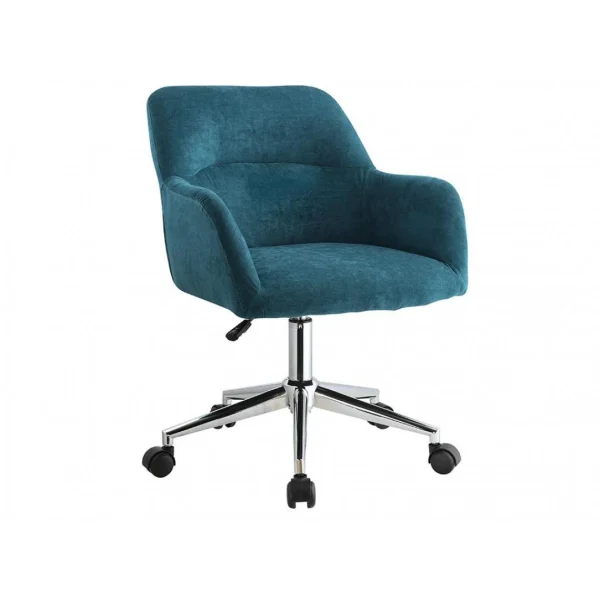 mode tendance Vente-unique Chaise De Bureau – Tissu – Bleu – Hauteur Réglable – HEKA 4