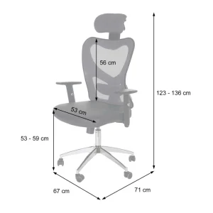 Mendler Fauteuil De Bureau Professionnel Atlanta, Fauteuil Pivotant De Directi… Livraison rapide 15