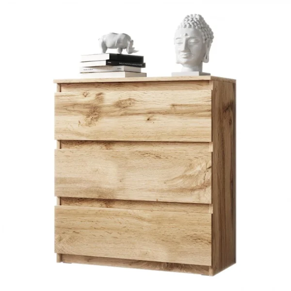 acheter en ligne Furnix Commode / Meuble De Rangement ARENAL Avec 3 Tiroirs 70 X 37 X 7… 4
