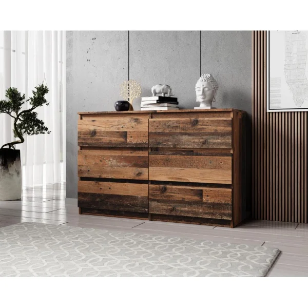 Acheter Furnix Commode / Meuble De Rangement ARENAL Avec 6 Tiroirs 119 X 37 X … 1