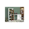 styles dernier cri HOMEMANIA Bureau Poly Avec Bibliothèque Intégrée – Avec Étagères … 17