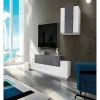 boutiqued pas cher HOMEMANIA Mur Du Salon Du Module Coro – Avec Support TV, Bibliothèque… 8