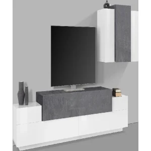 Paiement sécurisé HOMEMANIA Mur Du Salon Du Module Coro – Avec Support TV, Bibliothèque… 6