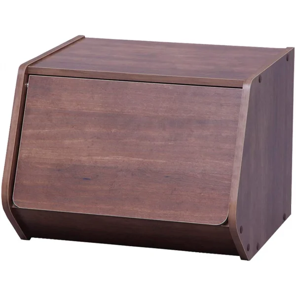 Iris Ohyama, Niche De Rangement Avec Porte Pliante En Bois – Boîte De… Nouvelle tendance 1