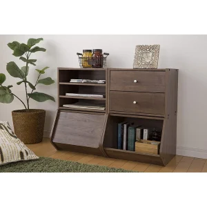 Iris Ohyama, Niche De Rangement Avec Porte Pliante En Bois – Boîte De… Nouvelle tendance 9