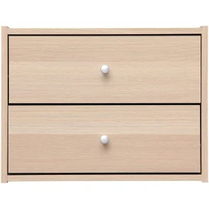 Iris Ohyama, Petit Meuble De Rangement Empilable Avec 2 Tiroirs En Boi… De super promotions disponibles 8