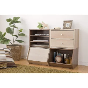 Iris Ohyama, Petit Meuble De Rangement Empilable Avec 2 Tiroirs En Boi… De super promotions disponibles 12
