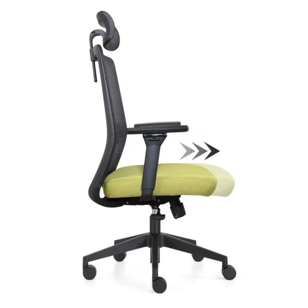 Boutique IVOL Chaise De Bureau Napoli Deluxe 4D – NEN-EN 1335 – Vert Citron 4