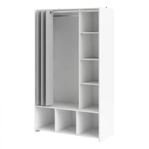 BUT Kit Dressing Avec Rideau Gris L.105 Cm OPTIMAL 2 Blanc marque pas cher 11