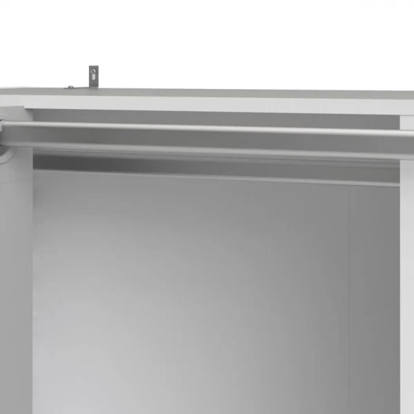 BUT Kit Dressing Avec Rideau Gris L.105 Cm OPTIMAL 2 Blanc marque pas cher 5