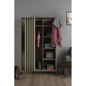 nouvelle saison BUT Kit Dressing Avec Rideau L.100 Cm MOVE 2 Imitation Chêne 9