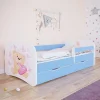 MES Lit 70×140 Cm Bleu + Matelas Et Tiroir Décor Ourson Et Coeurs – HEROS luxe soldes 19