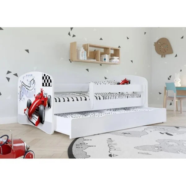 Inconnu Lit Babydreams 2 Bleu Formula Un Tiroir Et Matelas Inclus 160/80 REMISE 1