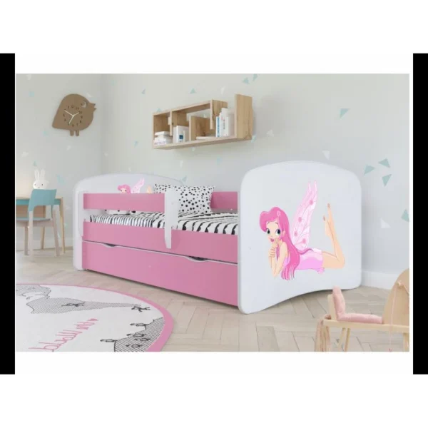 Inconnu Lit Babydreams Fée Rose à Oreilles Sans Tiroir Sans Matelas 180/80 marque pas cher 1