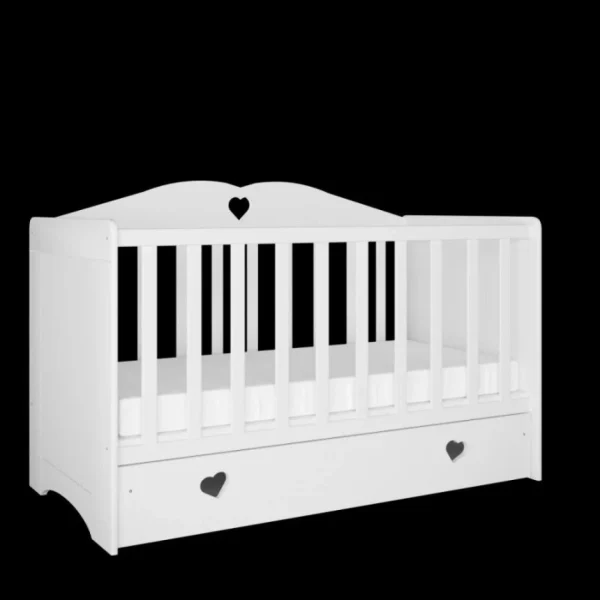 grande promotion Inconnu Lit Bébé Julia Blanc Avec Un Tiroir Sans Matelas 124/66 3