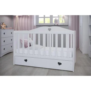 grande promotion Inconnu Lit Bébé Julia Blanc Avec Un Tiroir Sans Matelas 124/66 10