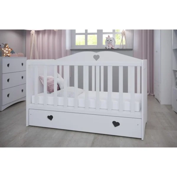 grande promotion Inconnu Lit Bébé Julia Blanc Avec Un Tiroir Sans Matelas 124/66 4