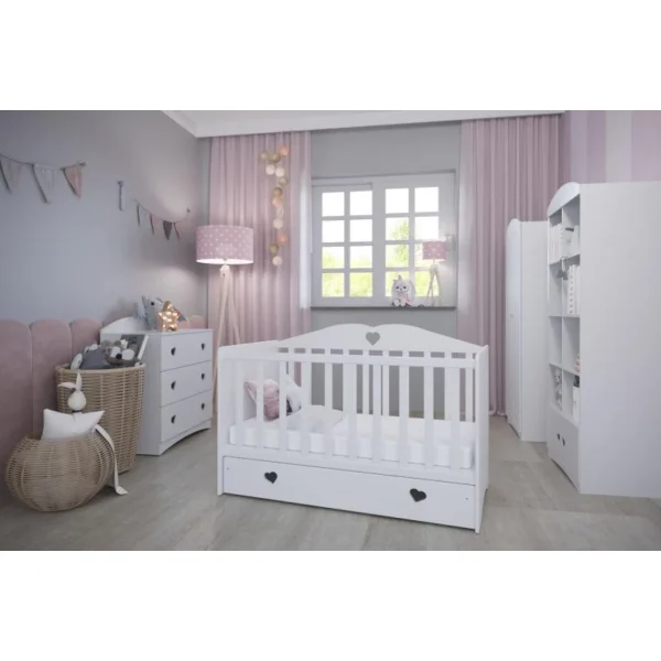 grande promotion Inconnu Lit Bébé Julia Blanc Avec Un Tiroir Sans Matelas 124/66 5