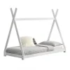 Retour Gratuit Lit De Tipi Pour Enfant Onejda Blanc Mat 200 X 90 Cm [en.casa] 10