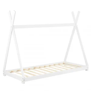 Retour Gratuit Lit De Tipi Pour Enfant Onejda Blanc Mat 200 X 90 Cm [en.casa] 13