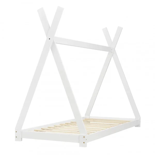 Retour Gratuit Lit De Tipi Pour Enfant Onejda Blanc Mat 200 X 90 Cm [en.casa] 6