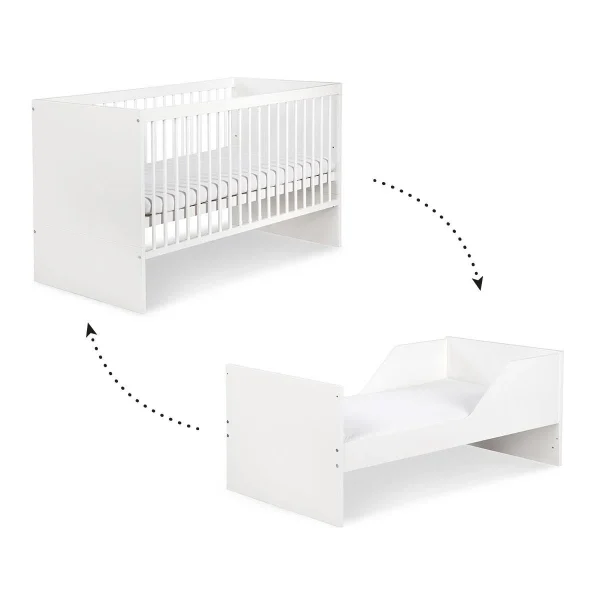 le grand escompte Lit évolutif 70×140 LittleSky By Klups Dalia – Blanc 1