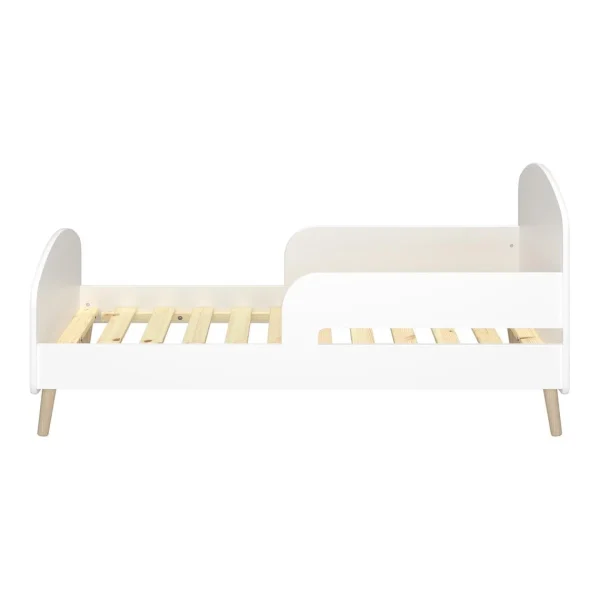 pas cher Pegane Lit Junior En MDF Coloris Blanc Et Chêne Naturel – Longueur 144,10 X … 1