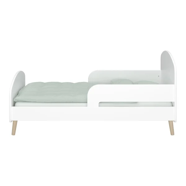 pas cher Pegane Lit Junior En MDF Coloris Blanc Et Chêne Naturel – Longueur 144,10 X … 5