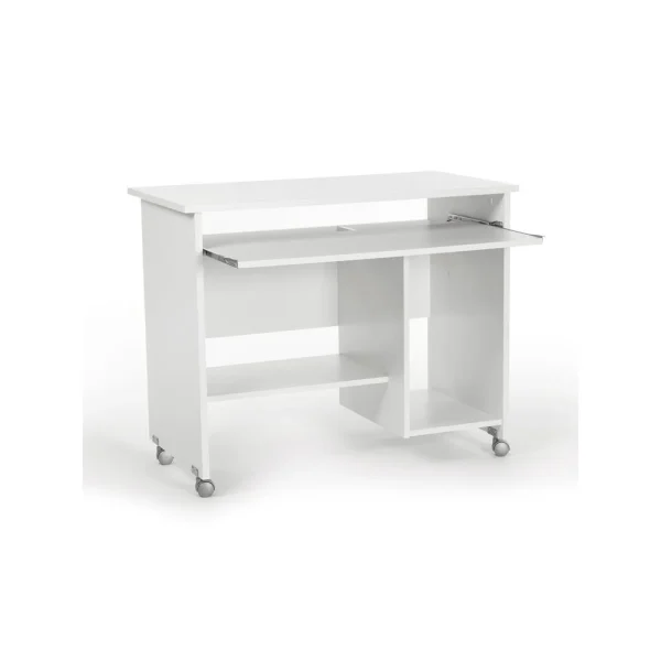 Germania Bureau Informatique En Bois Blanc à Roulettes WATCH REMISE 4