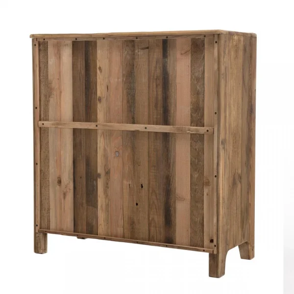 magasins pour MACABANE Meuble ANDRIAN 2 Tiroirs 2 Portes Avec Deco Faux Tiroirs Bois Pin Recy… 7