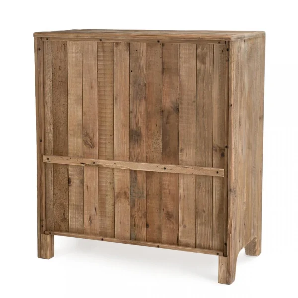 MACABANE Meuble Chiffonnier ANDRIAN 5 Tiroirs Bois Pin Recyclé vente pas cher 7
