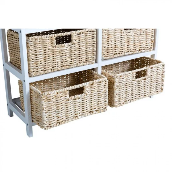 Zandiara Meuble D’appoint 6 Tiroirs NATURA KD 2 Blanc Promotio de vente 5