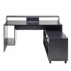 REMISE allant jusqu. Pegane Meuble De Bureau Gaming En Bois MDF Coloris Noir – Longueur 160 X Haut… 16