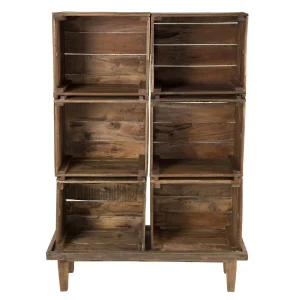 remise en ligne MACABANE Meuble De Rangement NOLAN 6 Caisses Bois Mahogagny – Esprit Brocante 13
