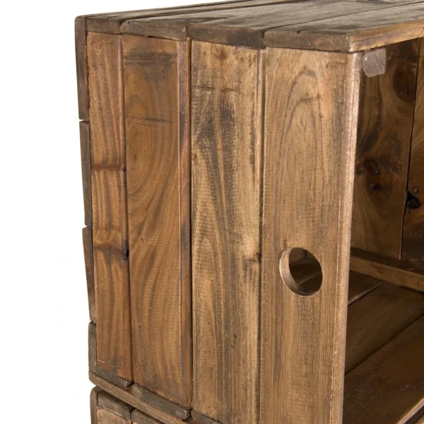 remise en ligne MACABANE Meuble De Rangement NOLAN 6 Caisses Bois Mahogagny – Esprit Brocante 5