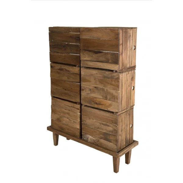 remise en ligne MACABANE Meuble De Rangement NOLAN 6 Caisses Bois Mahogagny – Esprit Brocante 8