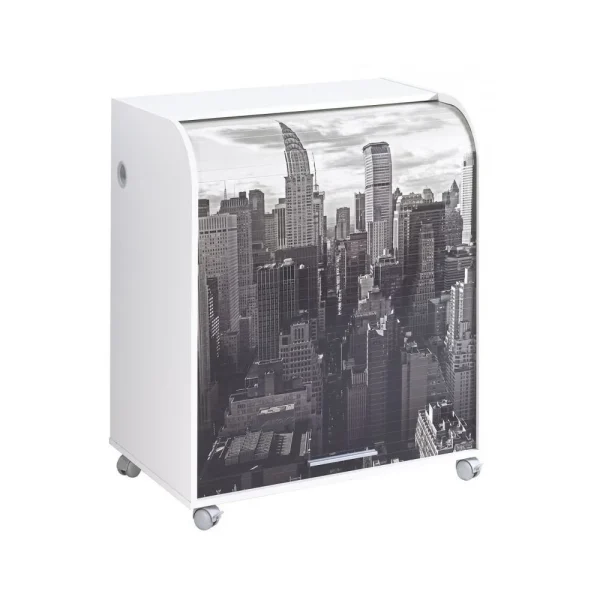 Simmob Bureau Informatique Blanc à Roulettes – Coloris: New York 500 grande promotion 3