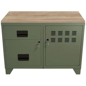 PIERRE HENRY Meuble Rangement Métal 1 Porte 2 Tiroirs Kaki. vente en ligne 8