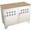achetez pas cher PIERRE HENRY Meuble Rangement Métallique 2 Portes Blanc Mat. 19