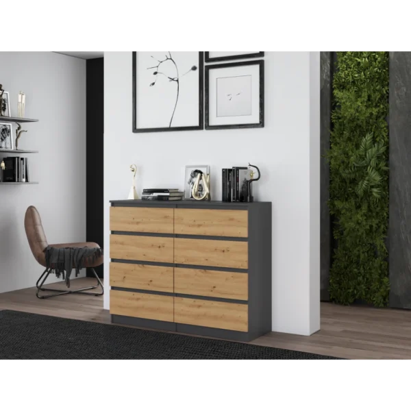 Hucoco MILAN – Commode De Chambre 8 Tiroirs – 138x97x40cm – Meuble De Rangeme… marques pas cher 5