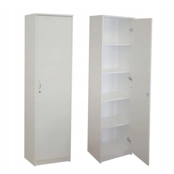 De Qualité Hucoco NABIEL – Armoire De Rangement Avec Serrure – Meuble Bureau Avec Clé … 1