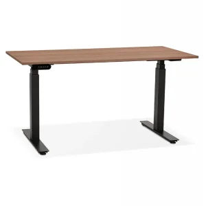Alterego Bureau Assis Debout électrique ‘TRONIK’ Noir Avec Plateau En Bois Fin… magasin paris 9