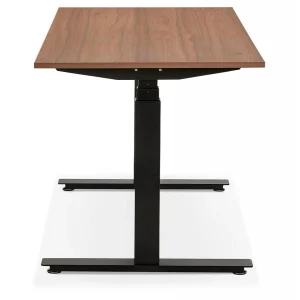 Alterego Bureau Assis Debout électrique ‘TRONIK’ Noir Avec Plateau En Bois Fin… magasin paris 13